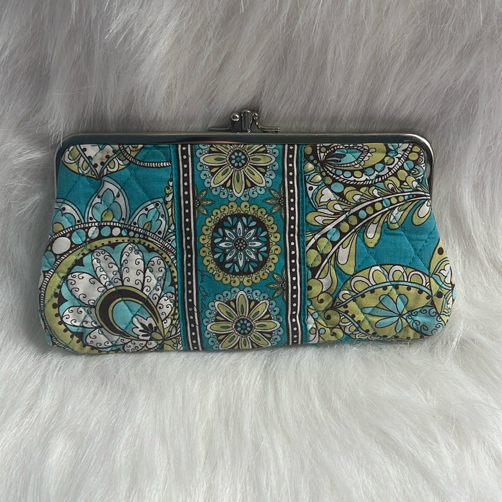 Vera Bradley Retired Peacock pattern clutch wallet